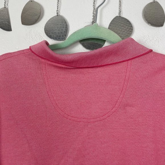 Izod Men's Sz XL Tall Pink Short Sleeve Polo Casual Work Career Wear - Picture 7 of 8